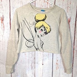Cropped Tinkerbell Sweatshirt Size M EUC
